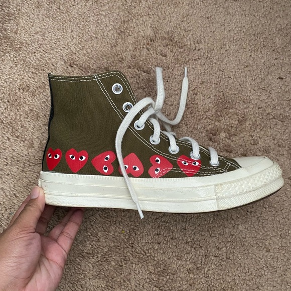 Green high top comme des garçon x converse - Picture 4 of 5